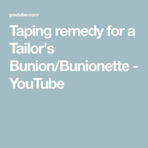 Taping remedy for a Tailor's Bunion/Bunionette - YouTube Bunionette Taping, Bunionette Remedy, Clown Shoes, At Home, Health, Quick Saves