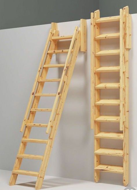 Loft Ladder Ideas, Loft Stairs Ideas, Home Renovation Costs, Tiny House Stairs, Garage Loft, Loft Stairs, Small Barn, Loft Ladder, Attic Stairs