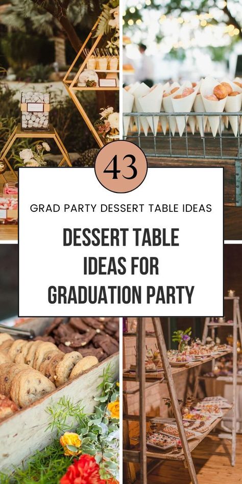 Get ready for a sweet celebration with these 43 graduation dessert table ideas! From grad party cookies to elegant dessert bar setups, you’ll find tons of inspiration here. Use these ideas for party themes, rustic displays, or even a graduation cheesecake. Mix and match these graduation party dessert ideas with your party’s decor for an extra special touch. Perfect for those looking to impress at their grad’s party. Pin now to save these tasty inspirations and create a stunning dessert table! Doughnut Dessert Table, Graduation Dessert Table Ideas Sweets, Grad Party Candy Bar, Graduation Dessert Bar, Graduation Dessert Ideas, Snack Bar Party, Dessert Party Ideas, Party Dessert Table Ideas, Ideas For Graduation Party