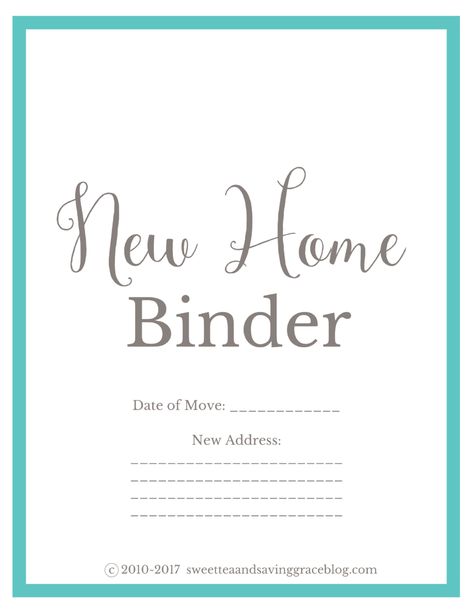 New Home Binder, Home Binder Printables, Moving Binder, Printables Ideas, Real Estate Closing Gifts, Binder Printables, New Home Buyer, Home Binder, First Home Buyer