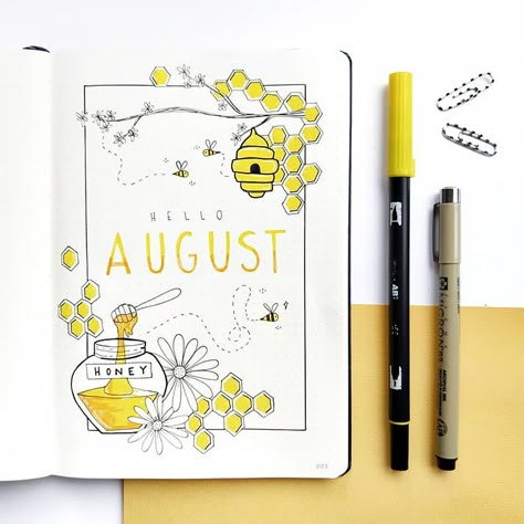 Bullet Journal Tools, Bullet Journal Essentials, Bullet Journal August, Bujo Themes, April Bullet Journal, March Bullet Journal, Beautiful Dawn, Bullet Journal Spreads, Hello August