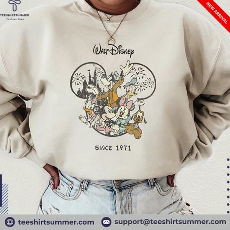 Disney Sweatshirt, Disneyworld shirts, Disney shirts, Disneyworld Sweatshirt, Disney Shirt, Disneyland shirt, Vintage Disneyland Sweatshirt By Teeshirtsummer. With so many shirt alternatives available, you may find the ideal mix of style and comfort. Our shirts fit flawlessly and have a timeless look that goes well with any outfit since they are constructed of premium fabrics. These shirts match nicely with every outfit, whether you're going casual or suited up for a formal occasion. These elegant yet laid-back charm shirts from our collection could improve your appearance. #Shirt #Teeshirtsummer