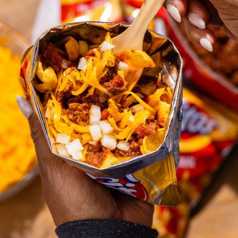 Fritos Pie, Frito Pie Recipe, Cooks Country Recipes, Country Dinner, Donut Toppings, Frito Pie, Cookie Toppings, America's Test Kitchen Recipes, Beef Chili