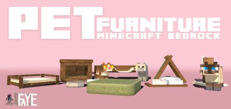 The FAYE Pet Furniture Set! | Minecraft PE Mods & Addons Minecraft Led Light, Minecraft Bedrock House Ideas, Cute Minecraft Addons, Minecraft Pe Addons, Kawaii Minecraft Mods, Cute Minecraft Mods For Bedrock, Bedrock Minecraft Mods, Minecraft Addons Bedrock, Minecraft Bedrock Addons