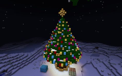 Christmas Tree Minecraft, Minecraft Christmas Tree, Tree Minecraft, Minecraft Stickers, Minecraft Gifts, Personalized Letters From Santa, Bangunan Minecraft, Minecraft Christmas, Christmas World