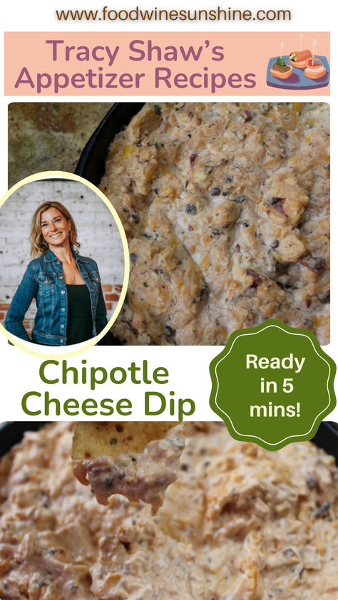 This Chipotle Cheese Dip is full of flavor, this easy to make appetizer recipe and will definitely be a hit at your next gathering. This versatile dip can be served with tortilla chips, crackers, or vegetables.  It's perfect for parties, game day, or a weeknight snack. Chipotle Cheese, Cheese Dip Recipe, Nacho Chips, Easy To Make Appetizers, Cheese Dip Recipes, Easy Appetizer Recipes, Cheese Dip, Dip Recipe, Vegetarian Cheese