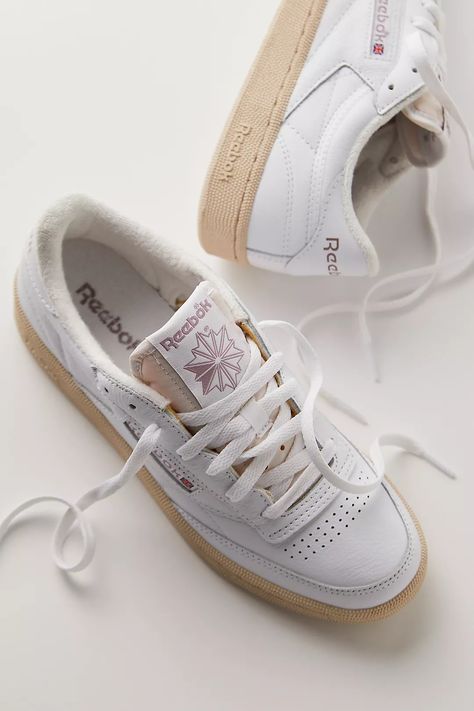 Reebok Club C 85 Vintage Sneakers | Free People Asics Womens Shoes, Sneakers For Winter Women, Versatile Sneakers Women, Rebock Shoe Outfit Women, Womens Everyday Shoes, Shoe Inspo Women, 2024 Shoes Trends Women, Rebox Shoes, Everyday Sneakers Women