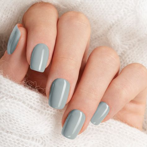 Dusty Sage Green Minx Nail Art Sage Green Sns Nails, Pale Green Nail Polish, Sage Nails Short, Green Grey Nails, Sage Green Nail Ideas, Sage Nails, Sage Green Nail, Beachy Nail Designs, Dusty Sage Green