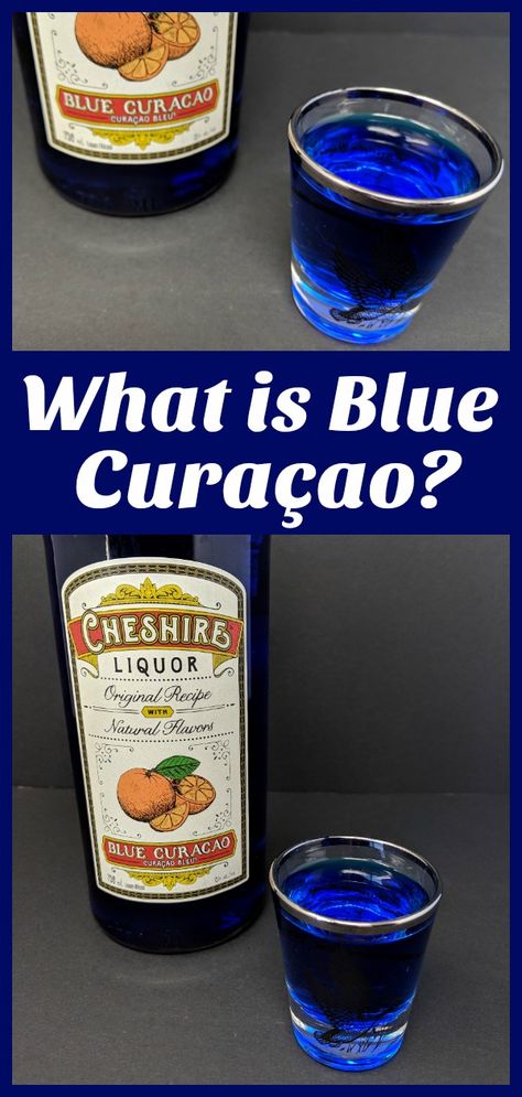 What is Blue Curaçao? It's a popular blue colored liqueur that is used in many cocktails throughout the world! #cocktail #blue Blue Curacao Drinks Easy, Blue Caraco Drinks, Blue Curacao Recipe, Blue Curacao Drinks, Vodka Blue, Blue Curacao Liqueur, Cottage Meals, Malibu Rum, Blue Cocktails