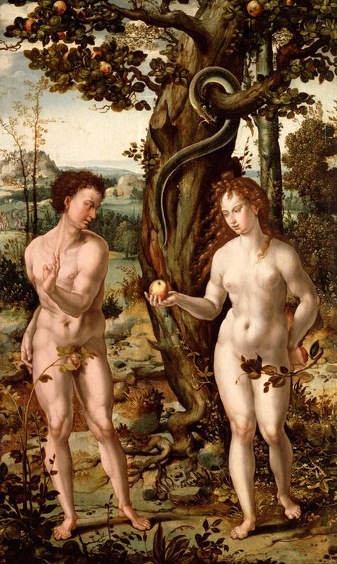 The Fall of Man // c. 1520-1530 // Follower of Pieter Coecke van Aelst // Dulwich Picture Gallery Robert Campin, The Fall Of Man, Fall Of Man, Dulwich Picture Gallery, The Falling Man, Google Art Project, Creation Myth, Jan Van Eyck, Peter Paul Rubens