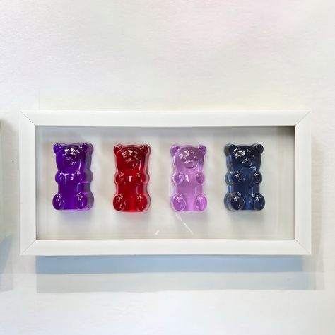 Add a playful touch to any room with our handmade epoxy resin gummy bear wall art! 🐻✨ Perfect for brightening up your space. Available now! #nurseryroomdecor #EpoxyArt #epoxyresinwallart 3d Resin Art, Donut Wall Art, Resin Gummy Bear, Wall Art 3d, Bear Wall Art, Donut Wall, Quirky Decor, Art Pop, Nursery Room Decor