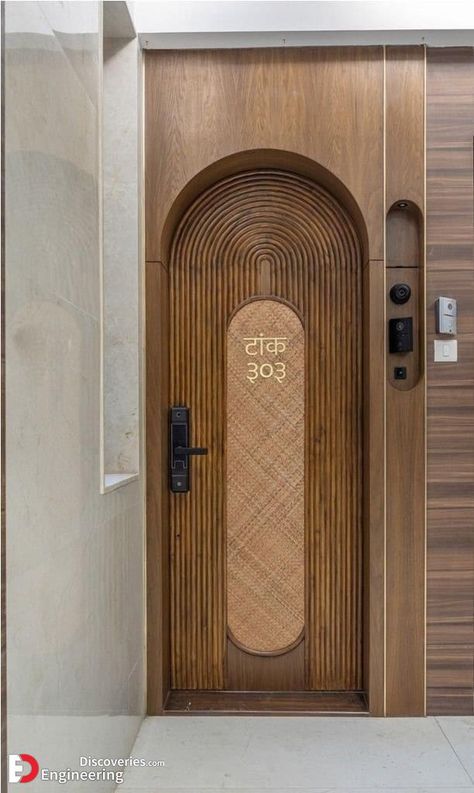 Modern Front/ Entrance Door Design Ideas For 2022 - Engineering Discoveries Saftydoor Design, Safety Door Design Entrance Modern, Modern Main Door Design, Hotel Room Entrance, Main Door Design Entrance Modern, Safety Door Design Entrance, Safety Door Design, Main Door Designs, Tank House