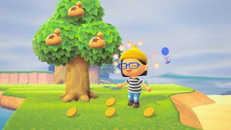 Money Making Guide - How to Get Bells Fast - Animal Crossing: New Horizons Wiki Guide - IGN Trees Animal Crossing, Million Bells, Tree Growth, Daisy Mae, Single Tree, New Fruit, Gift Making, Animal Crossing New Horizon, Money Trees