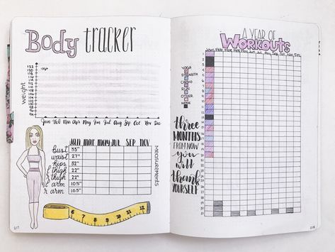 Weight Loss Page Ideas for Your Bullet Journal Bullet Journal Sport, Body Tracker, Planning Sport, Bullet Journal Health, Printable Bullet Journal, Bullet Journal Page, Weight Tracker, Bullet Journal Tracker, Health Journal