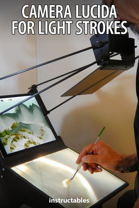 RichardGreene shares how to build a camera lucida that puts the iPad's display right on the painting surface. #Instructables #electronics #technology #art #painting Ipad Image, Camera Lucida, Tube Clamp, Rose Tutorial, Show Video, Image Transfer, Photography