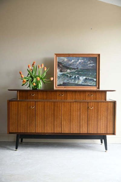 Original Vintage G Plan E Gomme Tola Sideboard, Teak Wood Antique Bookcase, Antique Furniture For Sale, Display Showcase, Pine Chests, Leather Stool, Brass Coffee Table, Vintage Sideboard, Antique Interior, Functional Home