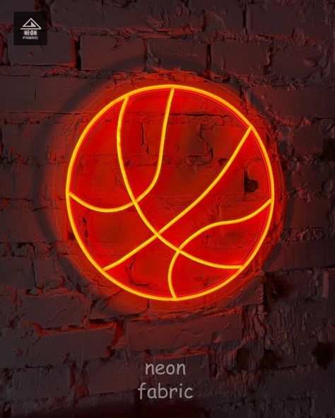 Basketball Neon Sign Ball Neon Light Sport Lights Gift for - Etsy Bedroom Sport, Basketball Decor, Basketball Bedroom, Basketball Wall Art, Basketball Display, Basketball Wall, Neon Moon, Bedroom Wall Decoration, Basketball Theme