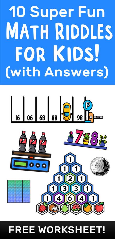 Grade 6 Math Activities, Math Challenges Brain Teasers, Math Brain Teasers Middle School, Math 5th Grade, Math Riddles With Answers, Brain Math, November Math, Riddles For Kids, Free Math Resources