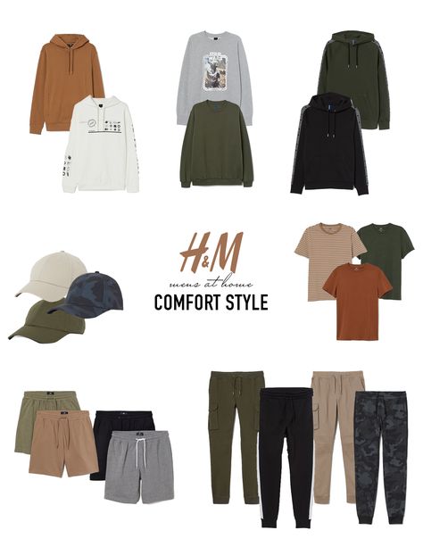 At Home Comfort Style for Mens from H&M - HeyitsYash Men H&m Outfits, Minimalist Comfortable Style, Hm Men Outfits, H M Men Outfits, Home Outfit Men, Casual H&m Streetwear Outerwear, H&m Clothes, H&m Hoodie Men, Capsule Wardrobe Men