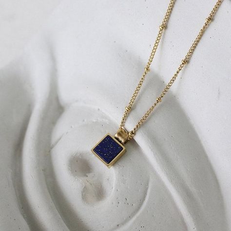 🐣. Offer Xtras! Square Lapis Pendant Necklace, Green Malachite Pendant, Blue Stone Inlay 18k Gold Plated Beaded Chain for $30.00 #BeadedChainGold #NaturalLapisCharm #DeepBlueStone #SquareLapis #BlueStonePendant #SquarePendantGold #SquarePendantWhite #MarbledLapis #SquarePendantCharm #LapisPendantChain Gold Necklace With Square Gemstone Pendant, Luxury Blue Square Pendant Necklace, Luxury Gemstone Square Pendant Jewelry, Blue Gemstone Necklace With Square Pendant, Blue Gemstone Square Pendant Necklace, Blue Stone Pendant, Lapis Pendant, Malachite Pendant, Green Malachite