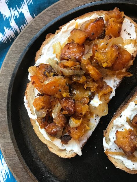 Butternut Squash Appetizer, Butternut Squash Ricotta, Ricotta Bruschetta, Best Ina Garten Recipes, Vegetable Dips, Winter Dinner, Crusty Bread, I Love A, Good Healthy Recipes