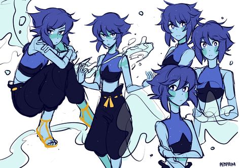 Lapis lazuli💙 Lapis Lazuli Steven Universe, Steven Universe Lapis, Lapis And Peridot, Animated Art, Steven Universe Drawing, Space Rocks, Steven Universe Characters, Steven Universe Gem, Steven Universe Fanart