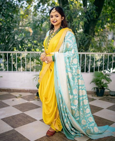 Marathi Bride, Nauvari Saree, Latest Bridal Lehenga, Indian Bride Outfits, Wedding Saree Collection, Indian Fashion Saree, Dress Neck Designs, Traditional Indian Outfits, Indian Bridal Wear