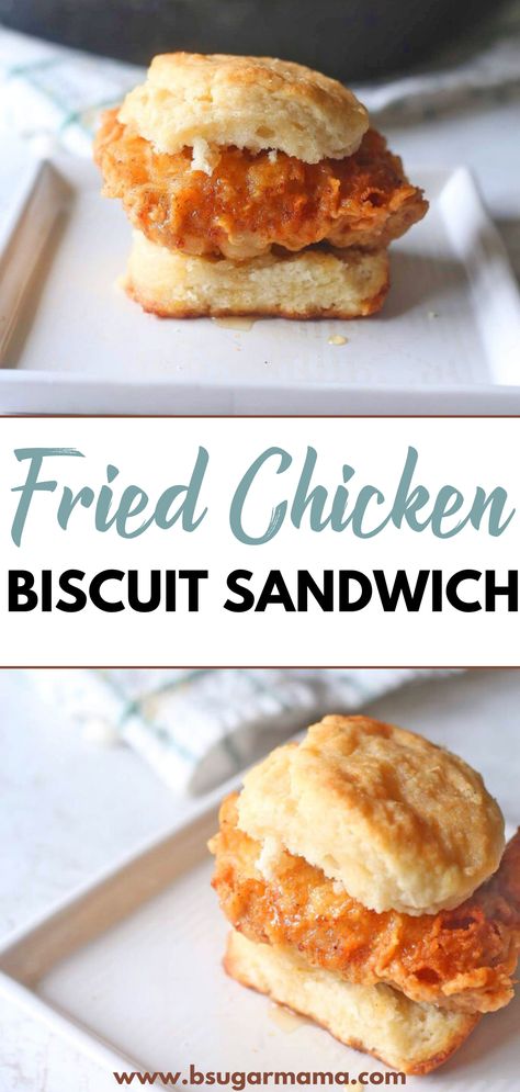 Chicken And Busicuts Recipe, Biscuit Breakfast Sandwich, Biscuit Breakfast, Chicken Biscuit, Chicken Breakfast, Biscuit Sandwich, Buttermilk Chicken, Chicken And Biscuits, Breakfast Sandwiches