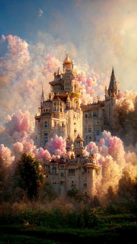 Fairy Academy, Enchanted Castles, Witch School, Kingdom City, Enchanted Castle, Magical Images, Castle Art, Architecture Painting, Fantasy City