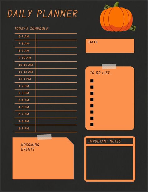 Plan and organize your day with the halloween themed daily planner! Halloween Shopping List, Halloween Planner Layout, Halloween Planner Ideas, Agenda Planner Organization, October Planner Ideas, Halloween Planner, Bullet Journal Topics, Bullet Journal Halloween, October Planner