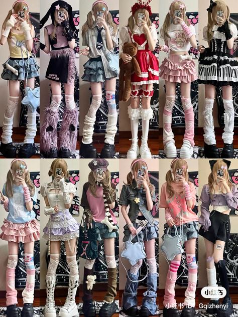 Kawaii Outfit Ideas, 일본 패션, Harajuku Outfits, Gyaru Fashion, Kawaii Fashion Outfits, Y2k Outfits, Swaggy Outfits, Really Cute Outfits, Kawaii Clothes