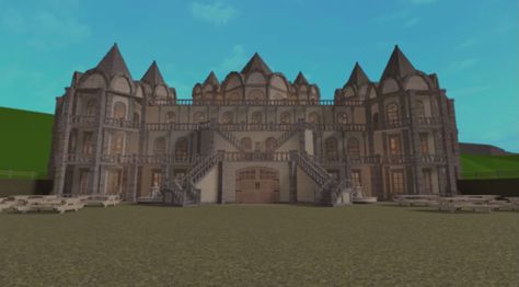 Boo Burg School Layout, Dark Academia School Bloxburg, Bloxburg Dark Academia House Layouts, Bloxburg Boarding School Exterior, Roblox Bloxburg Castle Layout, Bloxburg Orphanage Layout, Bloxburg Castle Build, Bloxburg Fall Mansion, Bloxburg Boarding School Layout