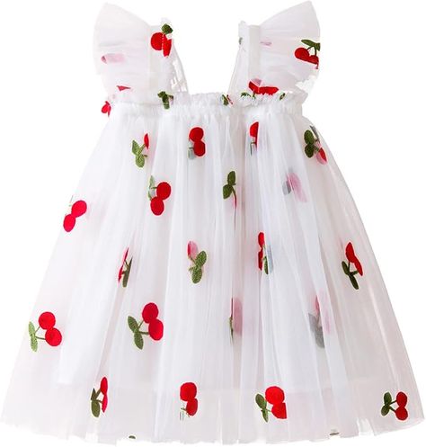 Amazon.com: Nileafes Toddler Summer Dress Baby Girl Strap Floral A Line Dress Sleeveless Beach Butterfly Sundress for Toddler Size 90 (1-2 Years,1960 White Cherry-N): Clothing, Shoes & Jewelry Butterfly Sundress, Floral A Line Dress, Toddler Summer Dresses, Dress Baby Girl, Toddler Summer, White Cherries, Line Dress, Toddler Sizes