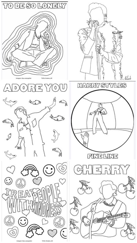 Harry Styles Line Artwork, Harry Styles Things To Draw, Coloring Pages One Direction, Harry Styles Coloring Pages Printable, Harry Styles Colouring Pages, Harry Styles Simple Drawing, One Direction Colouring Pages, Harry Styles Doodles Easy, Easy Harry Styles Drawing