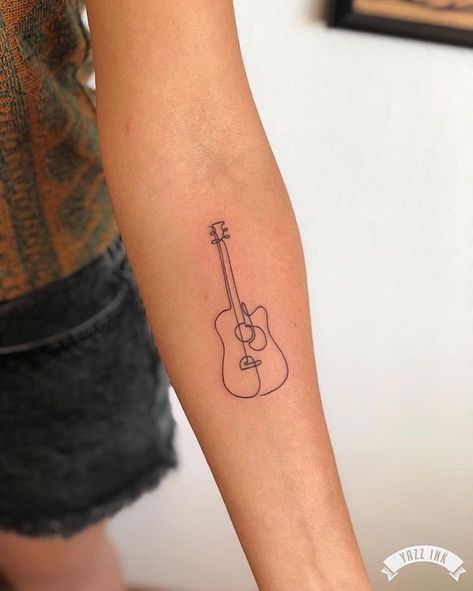 Memphis Tattoo Ideas, Sillouttes Tattoos, Bass Guitar Tattoo, Guitar Tattoo Ideas, Joululahjat Diy, Minimalist Tattoo Meaning, One Line Tattoo, Typography Tattoo, Hamsa Tattoo