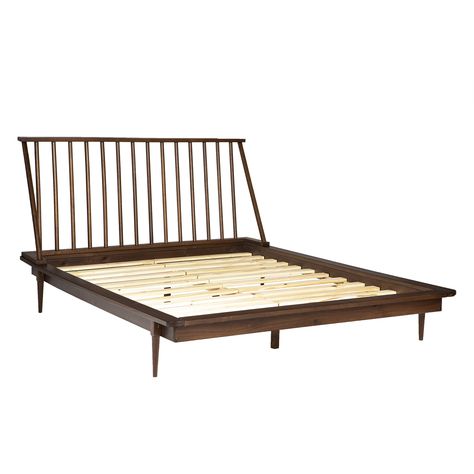 Corrigan Studio Joleen Spindle Queen Platform Bed | Wayfair Spindle Bed Frame, Spindle Headboard, Queen Platform Bed Frame, Walker Edison Furniture, Spindle Bed, Wood Platform Bed Frame, Bed Platform, Modern Platform Bed, Queen Platform Bed