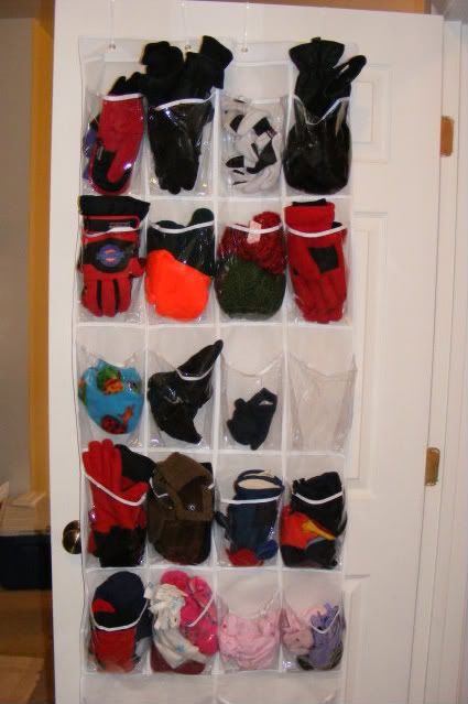 Mittens, Gloves & Hats Storage--simple & practical solution Winter Gear Organization, Kids Shoe Organization, Gear Organization, Diy Mittens, Shoes Organizer, Organizer Ideas, Door Shoe Organizer, Gear Organizer, Hat Organization