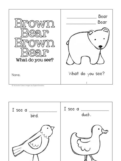 Scribd is the world's largest social reading and publishing site. Brown Bear Printables, Brown Bear Brown Bear Activities, Brown Bear Book, Bear Activities, Bears Preschool, Eric Carle Activities, Bear Printable, Brown Bear Brown Bear, Preschool Colors