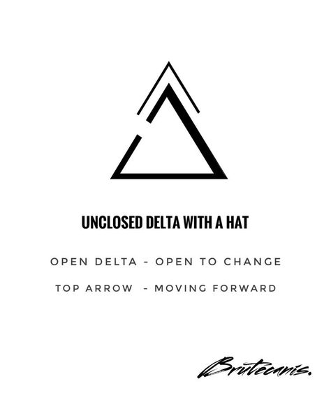 Unclosed Delta with a Hat | Small symbol tattoos, Deep meaningful tattoos, Simple tattoo with meaning Arrow Meaning Symbols, Deep Meaningful Symbol Tattoos Men, Symbol With Deep Meaning, Arrow Symbol Tattoo, Unclosed Delta Symbol, Tattoo Deep Meaning Symbols, Leader Tattoo Symbol, Openness Tattoo, Two Arrows Tattoo Meaning