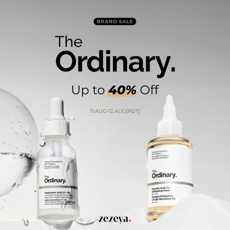 💫 Dreamy Skin Awaits!💫 Dive into amazing discounts on THE ORDINARY at Zezeya! Limited time only! ⏰ Only 3 days! 08.11 - 08.13 (PDT) ⏰ . . ⏳zezeya.com Access the site now and receive unlimited coupons!🛒 💌 Purchase over $120 COUPON_20% 💌 Purchase over $80 COUPON_13% 💌 Purchase over $60 COUPON_10% 💌 Purchase over $40 COUPON_5% #zezeya #Promotion #BeautyDeals #TheOrdinarySale #THEORDINARY #kbeauty #koreanskincare #skincare #koreancosmetics #koreanbeauty #asianbeauty #korea #kbeautyskincare... Skincare Promotion, Discount Design, Korean Cosmetics, Promotional Design, Cosmetic Design, Beauty Design, Limited Time, Social Media Branding, K Beauty