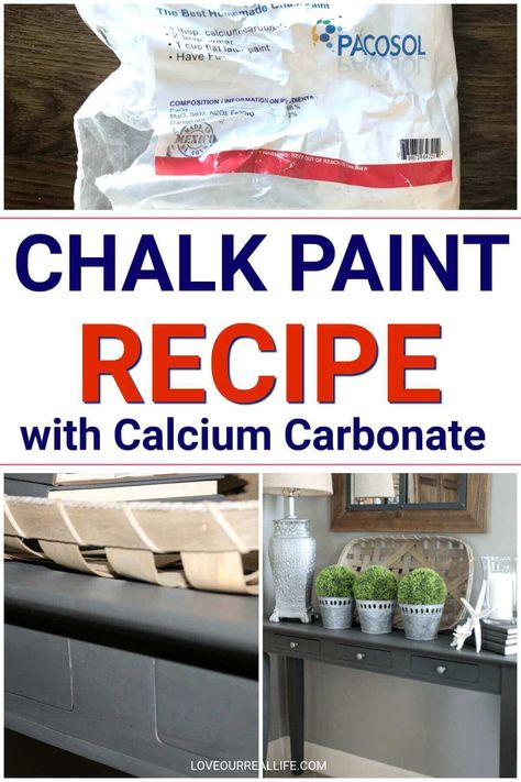 Calcium Carbonate Chalk Paint Recipe, Diy Black Chalk Paint, Make Your Own Chalk Paint, Dining Room Decor Diy, Making Paint, Diy Chalk Paint Recipe, Make Chalk Paint, Chalk Paint Recipe, Homemade Chalk Paint