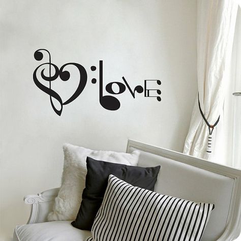 Zen Decor, Music Decor, Love Wall, Musical Notes, Music Room, Vinyl Art, My New Room, Vinyl Wall Decals, Music Notes