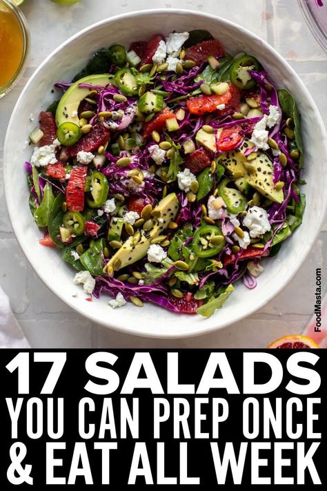 Stay healthy and satisfied all week long with these nutritious salad meal prep ideas. Load up on fresh veggies, lean protein, and wholesome ingredients. Salad Meal Prep Ideas, Nutritious Lunches, Protein Salad Recipes, Veggie Meal Prep, Chopped Salad Recipes, High Protein Meal Prep, Best Meal Prep, Salad Meal Prep, Meal Prep Ideas