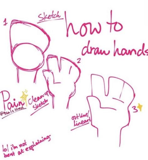 Glove Hands Drawing, Block Hands Drawing, How To Draw Hands Cartoon Art Tutorials, How To Draw Square Hands, How To Draw Stylized Hands, Hair Tutorials For Drawing, Simple Hand Reference Drawing, Hand Drawing Tips For Beginners, How To Draw Arms Easy