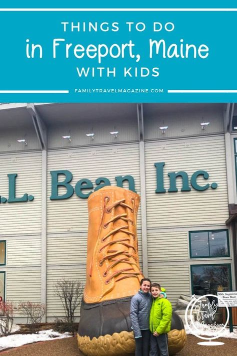 Things to do in Freeport Maine with kids including visiting LL Bean, hiking, visiting state parks, and birding. #ad #familytravel #maine #freeport Ll Bean Freeport Maine, Maine With Kids, Maine Road Trip, Freeport Maine, New England Road Trip, East Coast Travel, Maine Vacation, Maine Travel, Best Vacation Spots