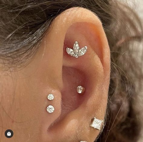 Double Tragus Piercing, Double Tragus, Multiple Ear Piercings, Conch Piercing, Double Up, Tragus Piercings, Tragus, Bead Weaving, Piercing Jewelry