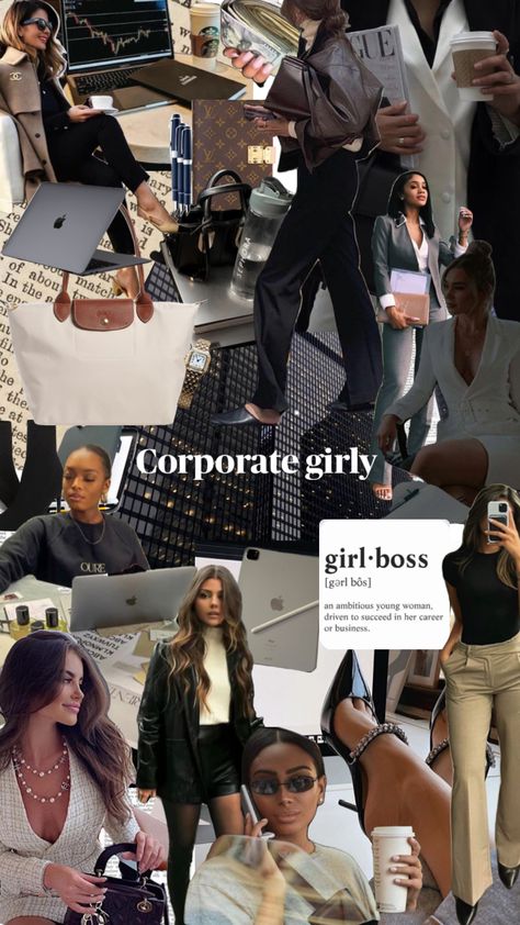 Women in corporate💋💄 #corporategirly #corporategirl #corporateaesthetic #aesthetic #bossbabe #trendy #money #success #girlboss Women In Corporate, Business Vision Board, Boss Outfit, Money Success, Executive Assistant, Corporate Outfits, Casual Day Outfits, Aesthetic Women, Classic Chic