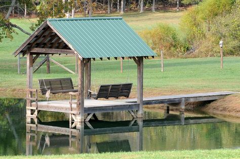 Fishing Boats Ideas, Floating Dock Plans, Building A Dock, Lake Landscaping, Farm Pond, Natural Swimming Ponds, Christmas Meal, Fishing Dock, Lake Dock