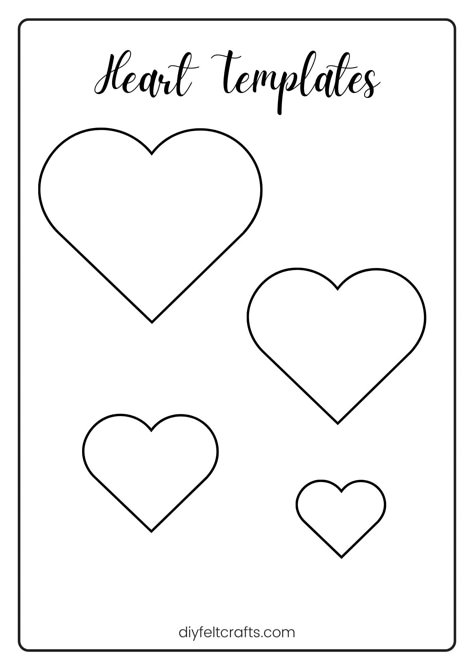 Templates | DIY Felt Crafts Felt Craft Templates Free Printable, Felt Shapes Templates, Sew Simple Shapes Templates, Hearts Template Printable Free, Felt Templates Printable, Heart Shape Pattern Free Printable, Felt Ornament Fabric Templates, Felt Crafts Patterns Templates, Felt Templates Printable Free Pattern