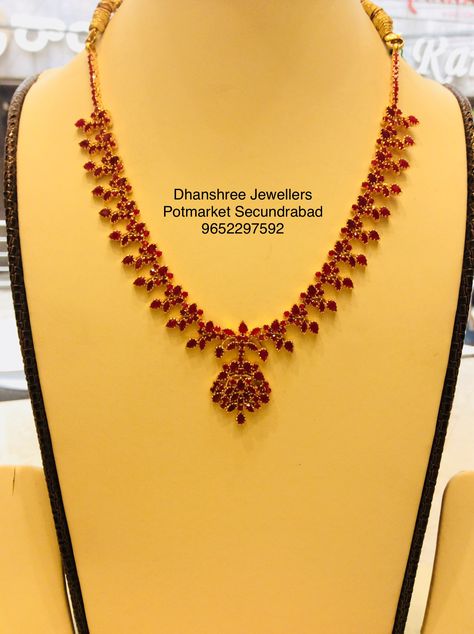 Call or WhatsApp-9652297592 Kempulu Necklace, Ruby Jewelry Necklaces Simple, Simple Ruby Necklace Designs, Ruby Necklace Designs Gold, Ruby Necklace Indian Gold, Ruby Jewelry Necklaces Gold, Ruby Necklace Indian, Gold Chain Necklace Womens, Ruby Necklace Designs